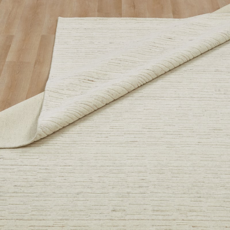 Minimalist Solid Wool Area Rug