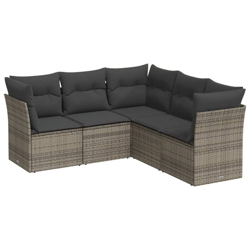 vidaXL Garden Sofa Set Grey - 24.4 x 24.4 x 27.2