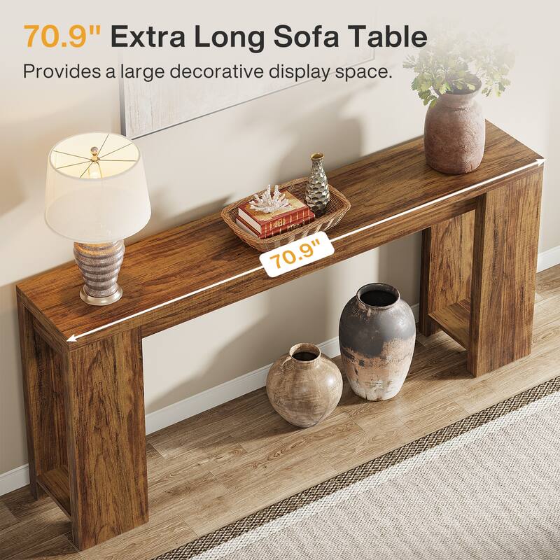 70.9 Inches Long Console Sofa Table for Living Room Entryway Hallway
