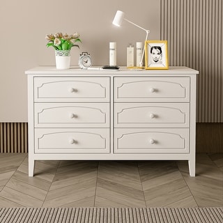 Solid Wood 6 Drawers Dresser Cabinet - Bed Bath & Beyond - 39172263