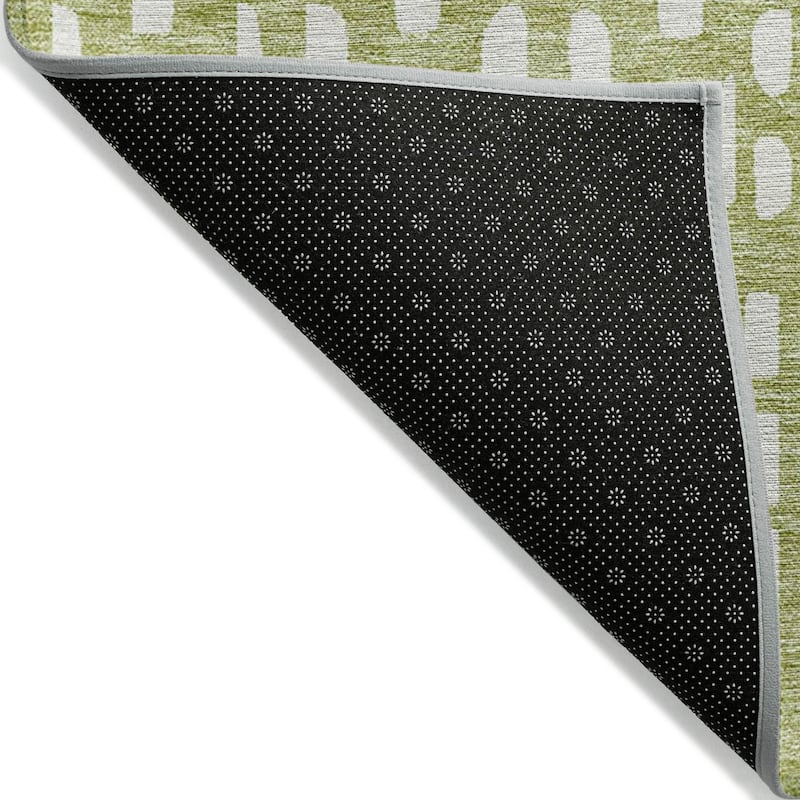 Machine Washable Indoor/ Outdoor Contemporary Imprints Chantille Rug