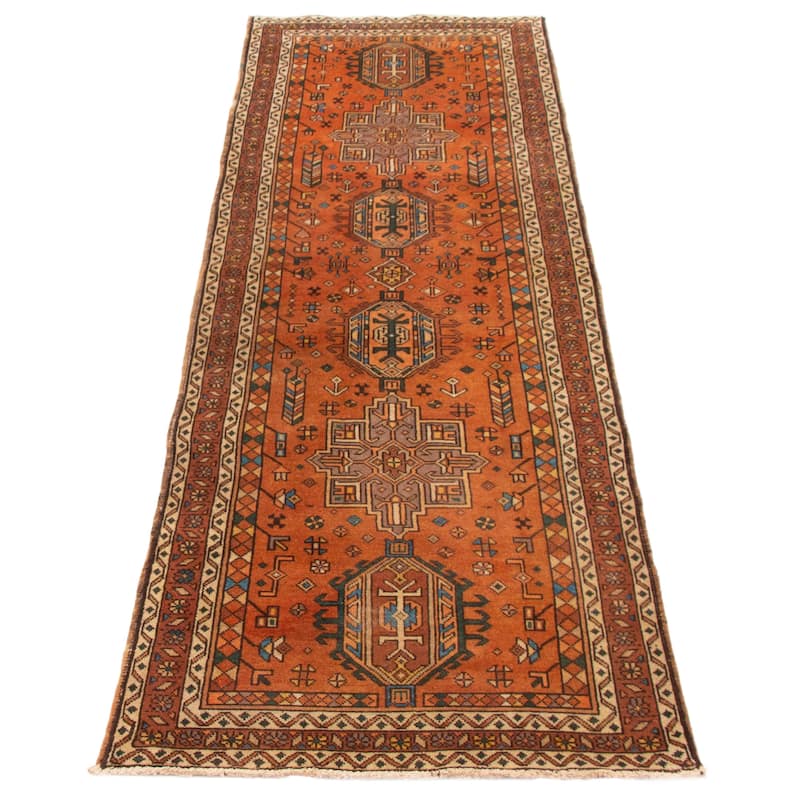ECARPETGALLERY Hand-knotted Konya Anatolian Copper Wool Rug - 3'3 x 10'11