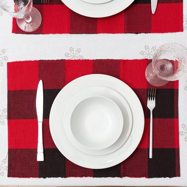 Fabstyles Buffalo Check High Quality Cotton Placemats Set Of 4 13 X19 Overstock 32959909