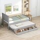 preview thumbnail 3 of 22, Twin Size Platform Bed with Trundle and Drawers, Grey