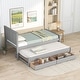 preview thumbnail 3 of 10, Twin Size Wood Frame Platform Bed with Trundle Bed and Two Storage Drawers, Headboard Included