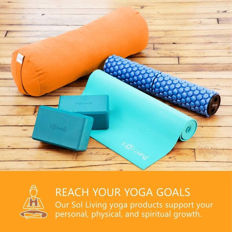 Sol Living Exercise Non Slip Foam Yoga Block 4" x 6" x 9" - 2 Pack