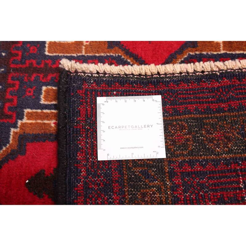 ECARPETGALLERY Hand-knotted Teimani Red Wool Rug - 3'8 x 6'10