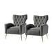 preview thumbnail 33 of 134, Danita Upholstered Accent Chair with Tufted Back,Set of 2