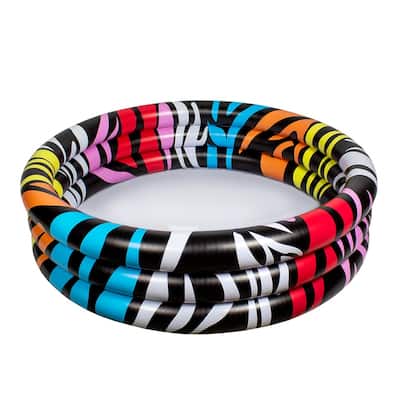 36" Inflatable Multi-Color Zebra Striped Children's Wading Pool