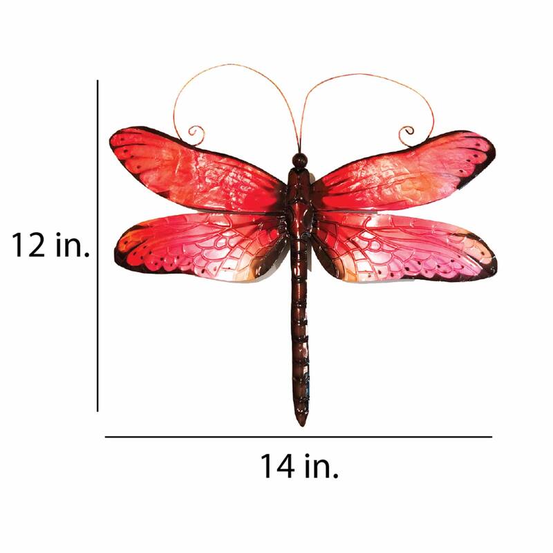 Dragonfly Wall Decor Red And Black