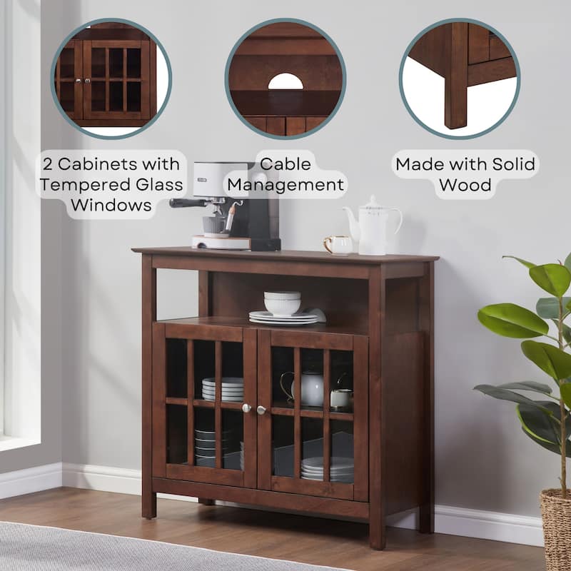 Convenience Concepts Big Sur Highboy 40 inch TV Stand with Storage Cabinets