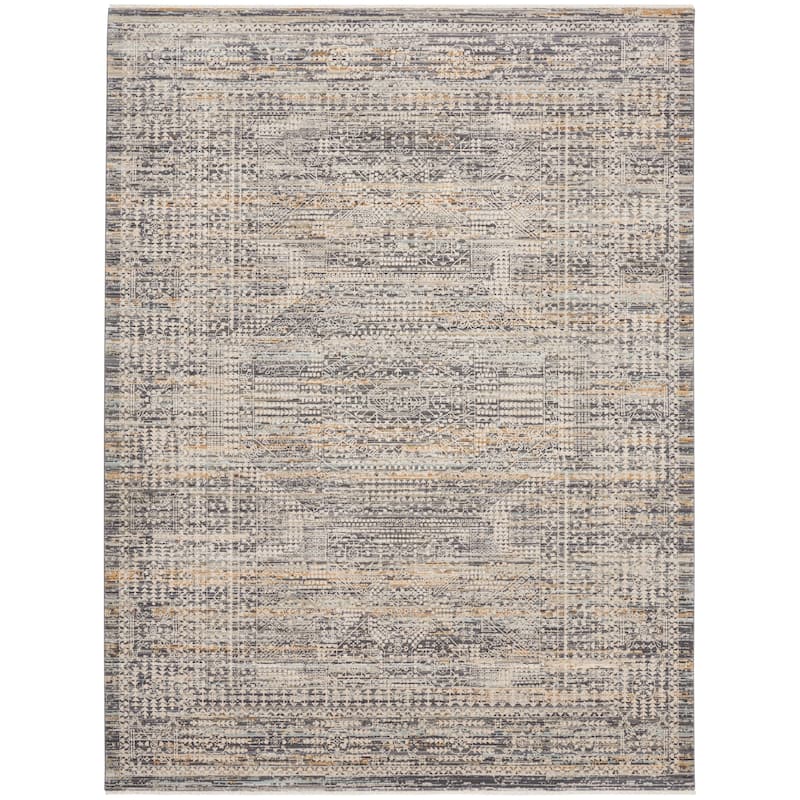 Nourison Nyle Indoor only Grey Geometric Area Rug