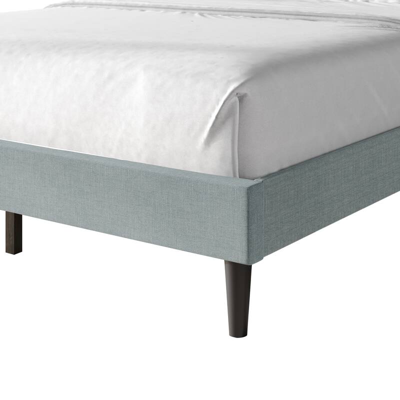 CraftPorch Elegance Wingback Upholstered Linen Bed