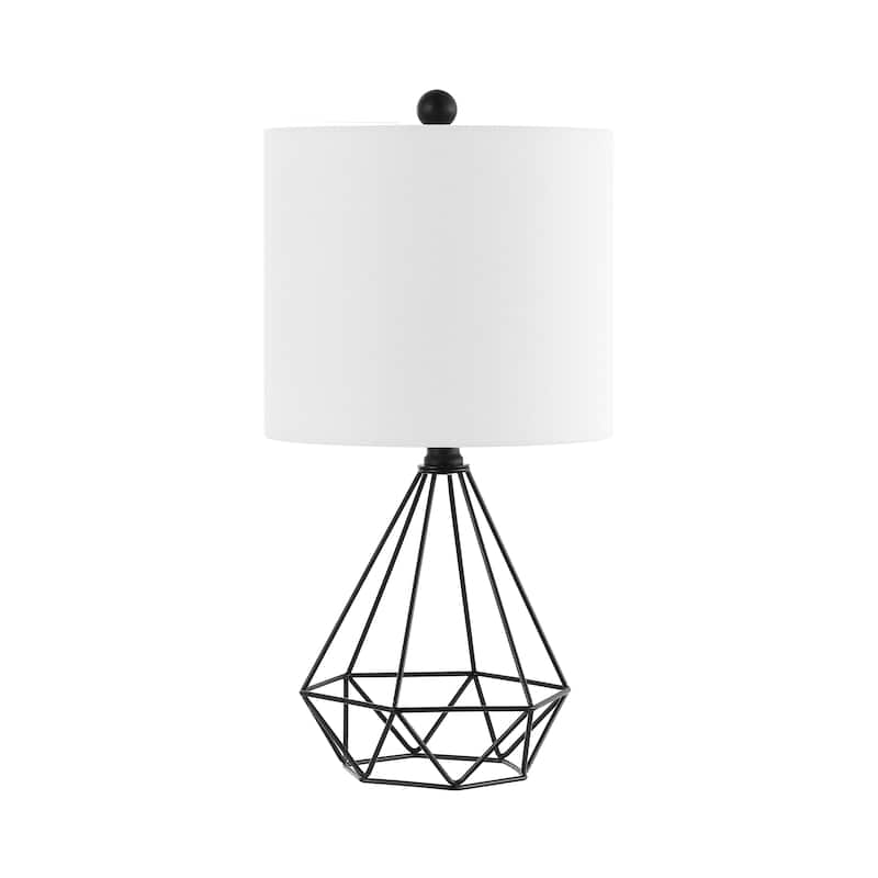 SAFAVIEH Lighting Ellu 18" Modern & Contemporary Table Lamp - 10" W x 10" D x 17" H - 10Wx10Dx17H