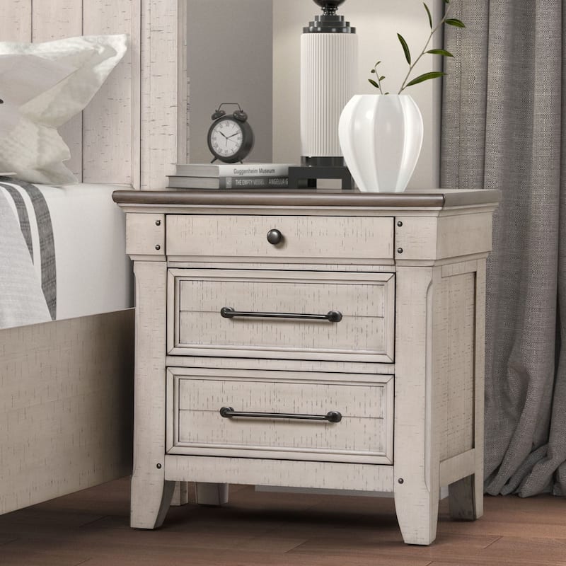 Roundhill Furniture Walcott 5-Piece Bedroom Set with Touch LED Lighting