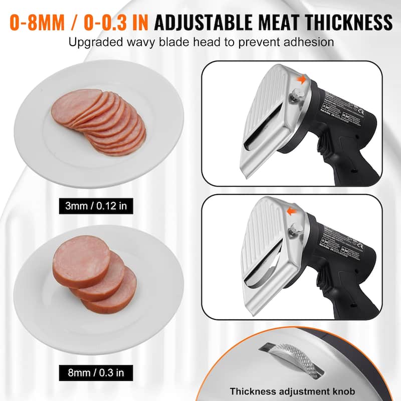 Electric Shawarma Knife Doner Kebab Meat Slicer with 2 Blades