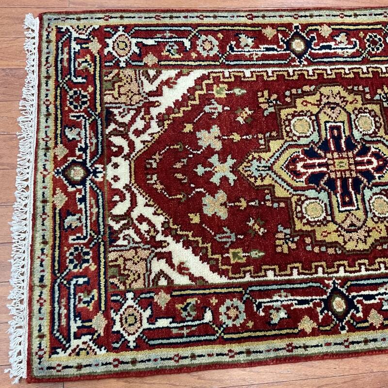 Handmade One-of-a-Kind Heriz Wool Oriental Rug 2'8 x 6'1 - 2.8 x 6.1