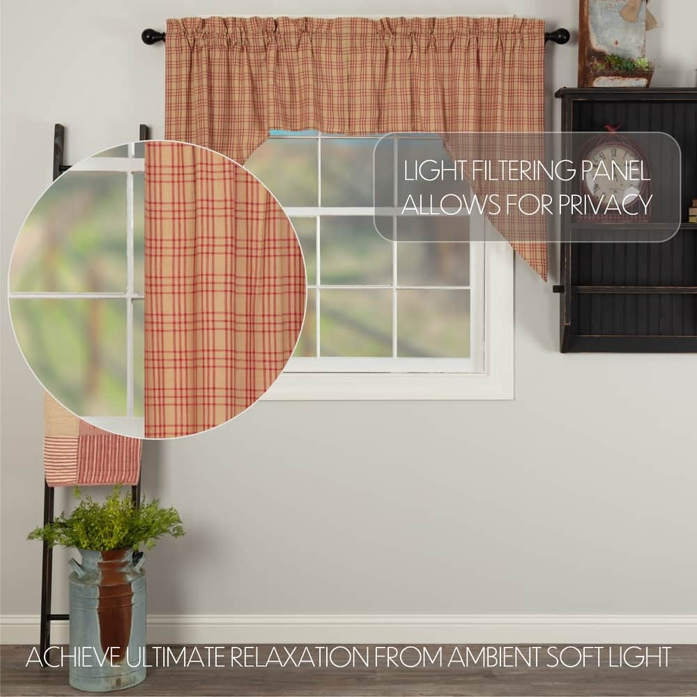 Sawyer Mill Plaid Swag Set - Swag 36x36x16 - Swag 36x36x16