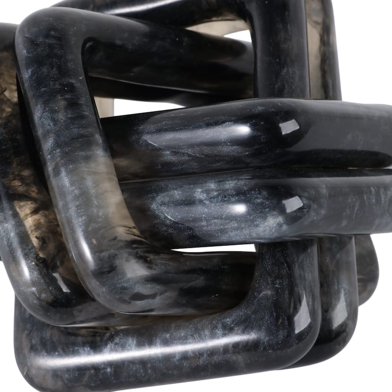 Modern Resin Decorative Object Knot Sleek and Stylish Accent Piece - 6" x 6" x 6"