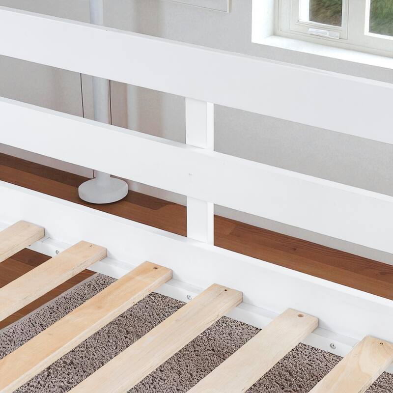 Twin Size Wooden Loft Bed with Desk, Drawers, Cabinet and Shelves, Space-Saving Workstation for Kids and Teens