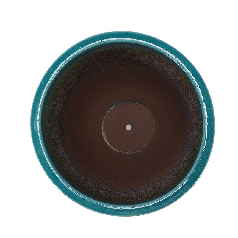 Elegant Ceramic Pot with Diamond Pattern for Indoor-Outdoor Plants