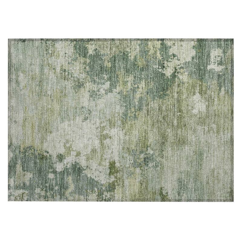 Machine Washable Indoor/ Outdoor Modern Contemporary Chantille Rug