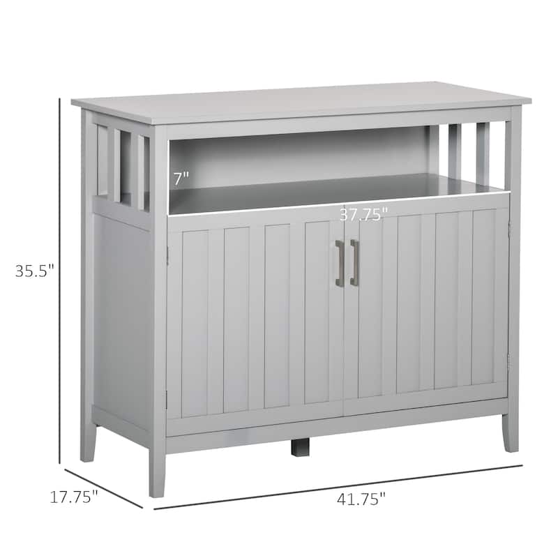 HOMCOM Sideboard Buffet Server Table with 2 Doors, Kitchen Storage Cabinet with Adjustable Shelves for Kitchen and Dining Room