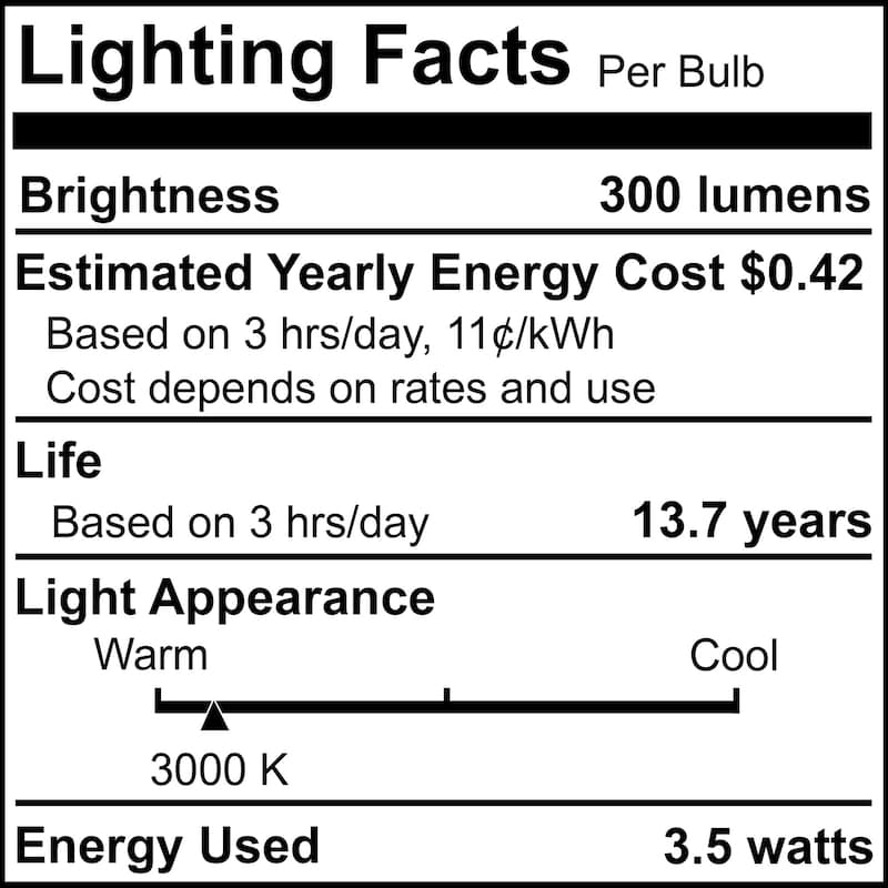 Bulbrite LED Filament Pack of (4) 3.5 Watt Mini T4 Light Bulbs with Clear Finish and Bi-Pin (G9) Base - Soft White Light