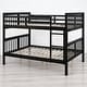 preview thumbnail 8 of 30, Full Over Full Bunk Bed with Convertible Design, Wooden Frame with Guardrails, No Box Spring Required,Guest Room Furniture