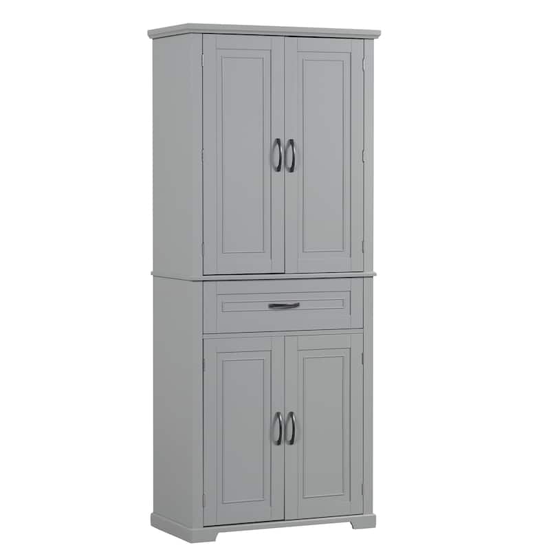 Roomfitters Bathroom Storage Cabinet with Doors and Drawer Adjustable Shelf and Multiple Compartments