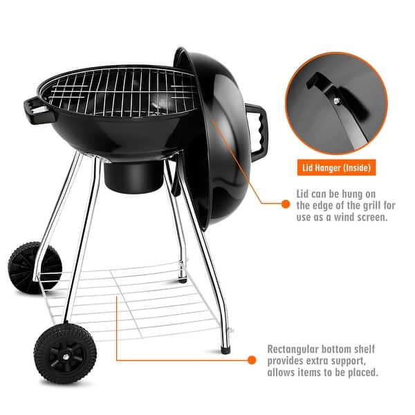 Shop Gymax 18 5 Inch Kettle Charcoal Grill Bbq Outdoor Backyard