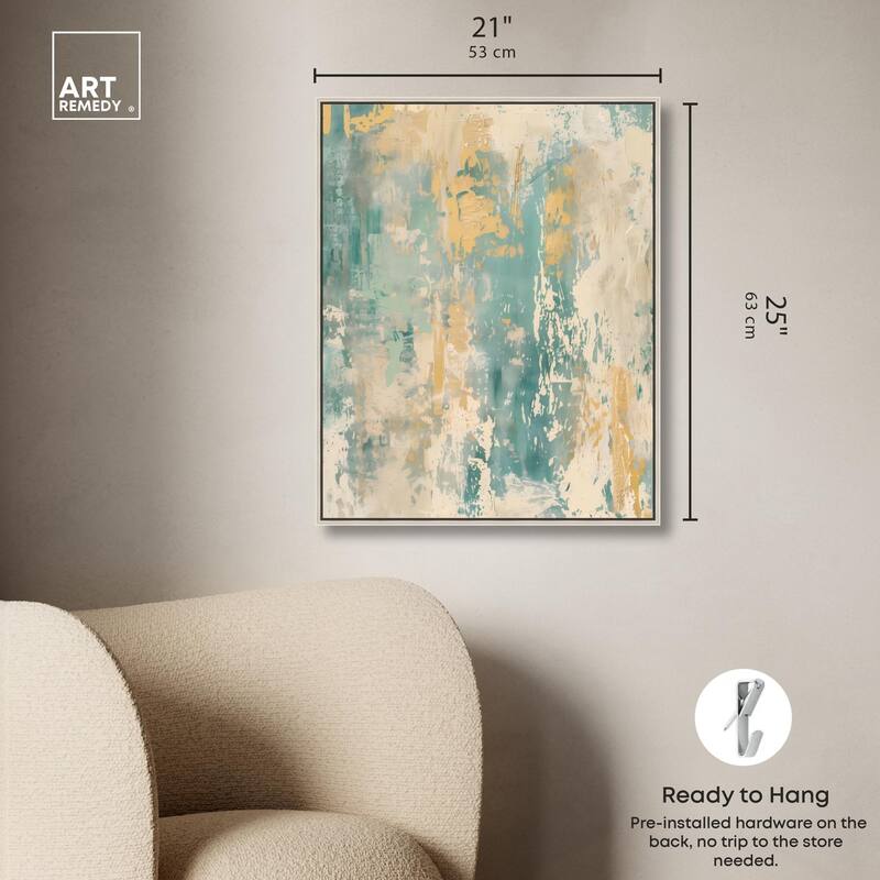 Minted Ivory I Canvas by Art Remedy