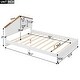 preview thumbnail 4 of 5, Full Size Wood Platform Bed with LED-Lit House Headboard - Modern and Unique