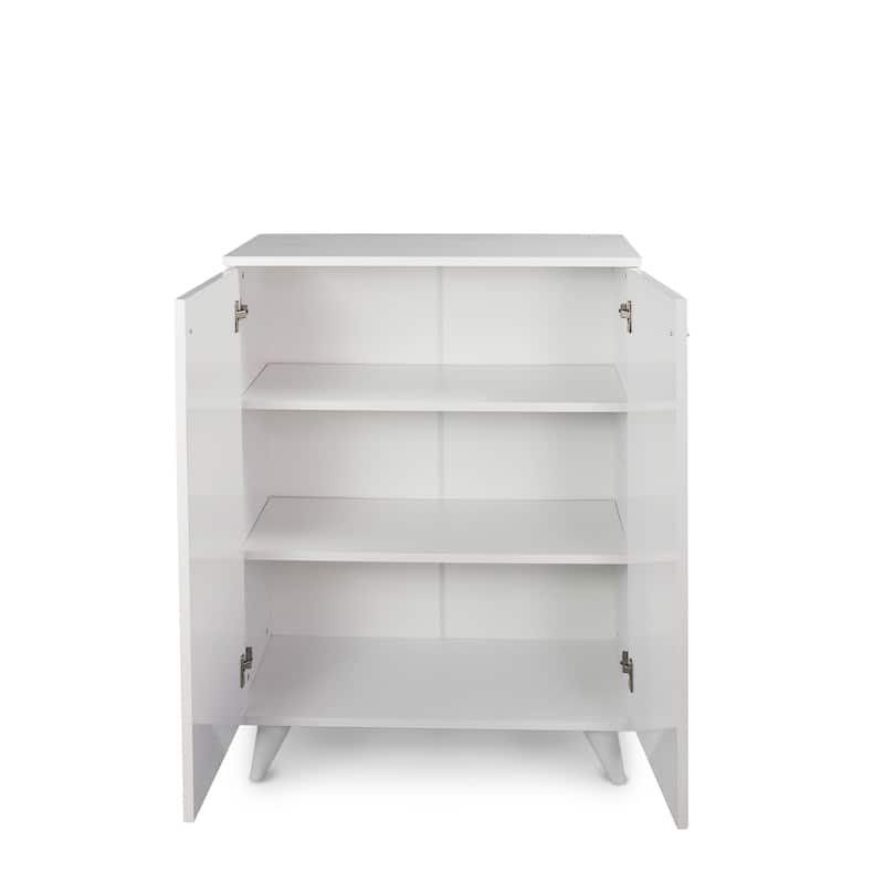 Wood Base Shoe Cabinet With Double Door