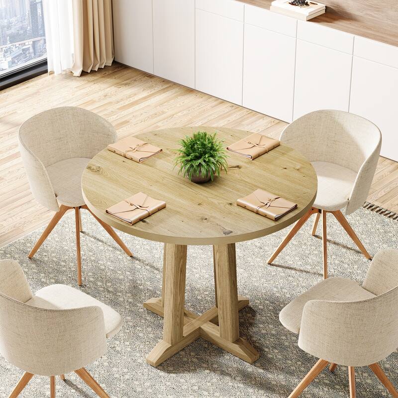 Small Conference Table 31.5" Round Office Meeting Table - N/A