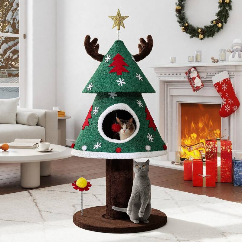 Christmas-Themed Cat Tree