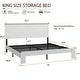 preview thumbnail 10 of 48, Wooden Platform Bed Frame with Large Under Bed Storage