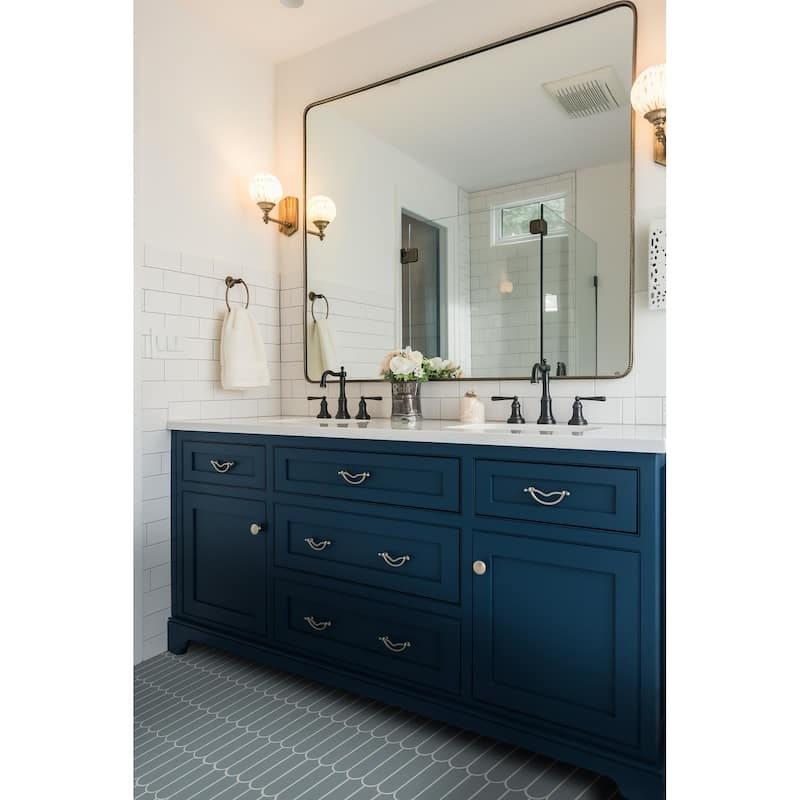 Ackland AKM-P-12X12SCG-CA 12" x 12" Porcelain Wave Floor and Wall - Blue Maris