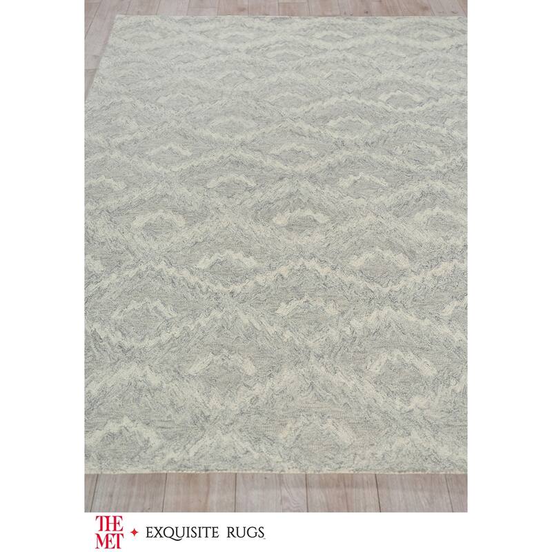 The Met X Exquisite Rugs Bargello Gray Area Rug