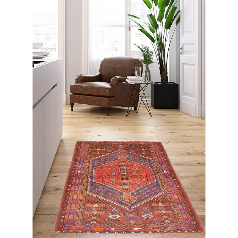 ECARPETGALLERY Hand-knotted Andelz Dark Navy Wool Rug - 4'1 x 6'10