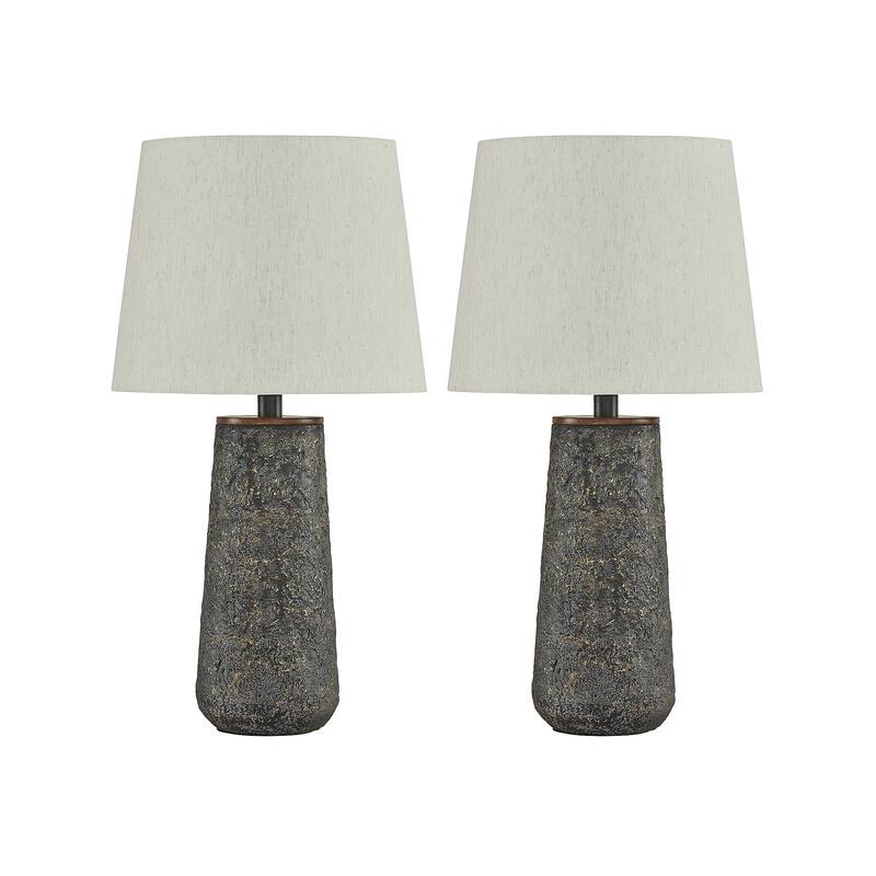 Signature Design by Ashley Chaston Bronze Table Lamp (Set of 2) - 12"W x 12"D x 24"H