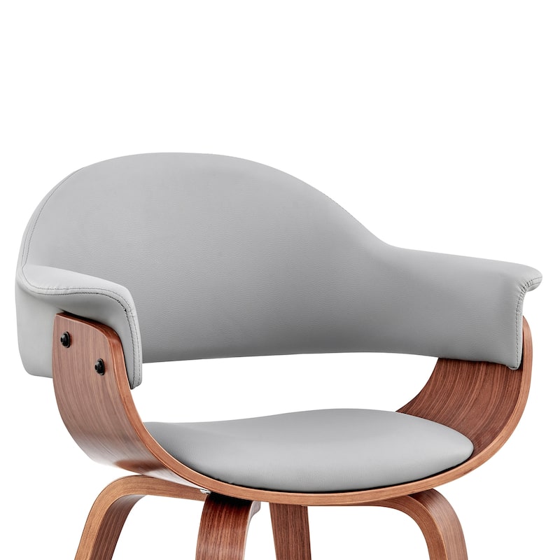 Brown/Gray Faux Leather Upholstered Wood Frame Dining Chair, Sturdy Dining Chair for Dining Rooms - 17.5