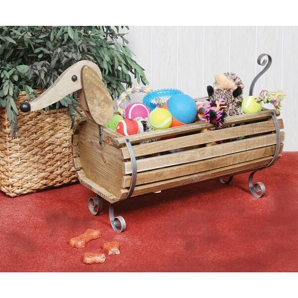 Wooden Dachshund Flower Planter Indoor Outdoor Wiener Dog Shaped Barrel Container Holds Plants Magazines Dog Toys Decor Overstock 14831202