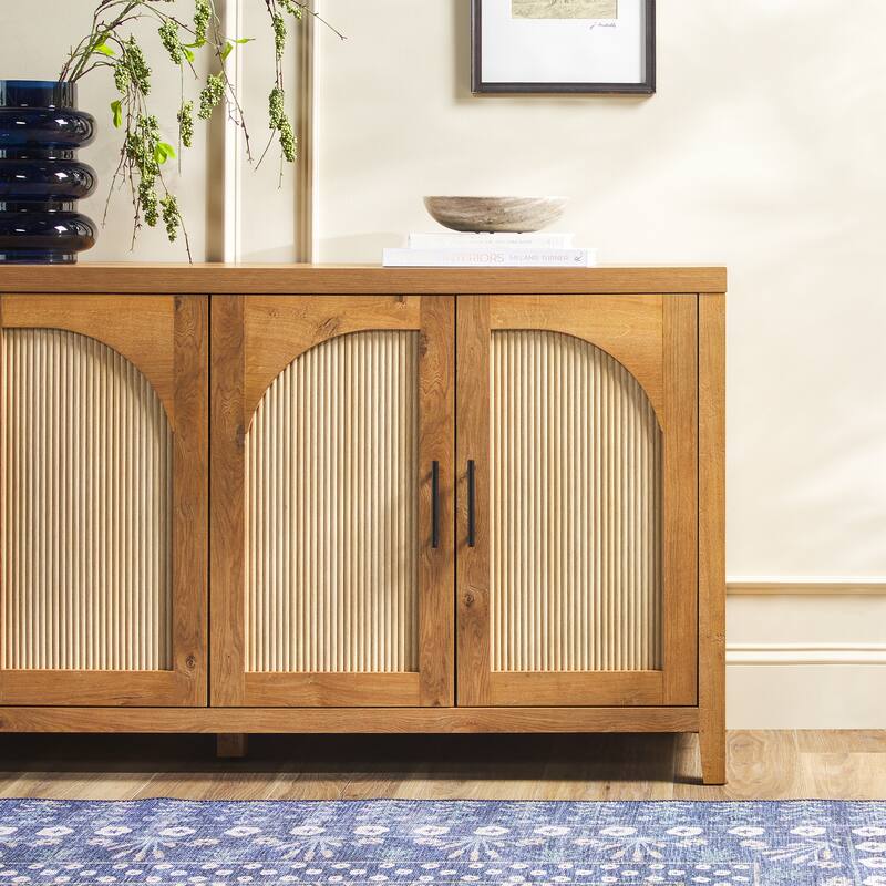 Walker Edison Modern 60-inch Reeded Sideboard with Arched Doors