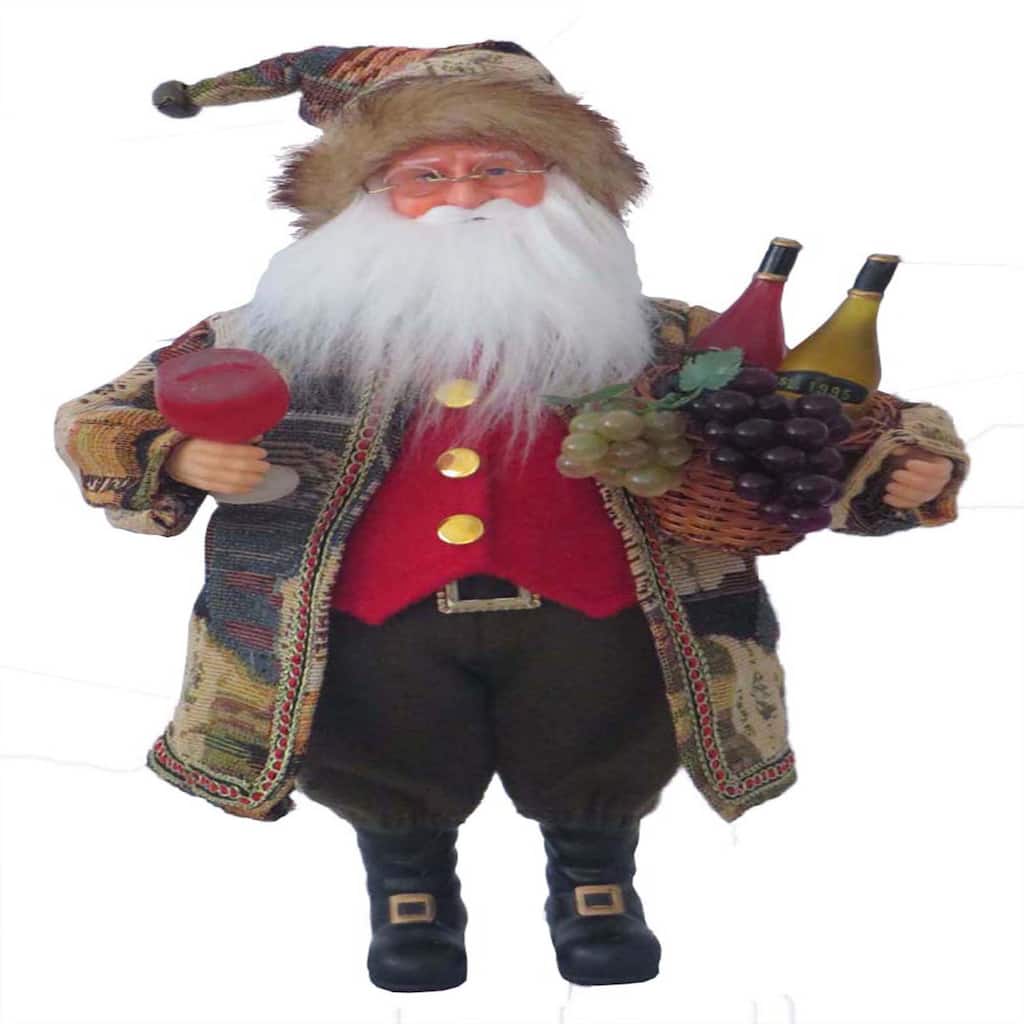 15" Wine Tasting Claus - Red