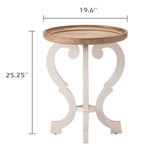 dimension image slide 2 of 3, COZAYH Rustic Farmhouse Cottagecore Accent End Table