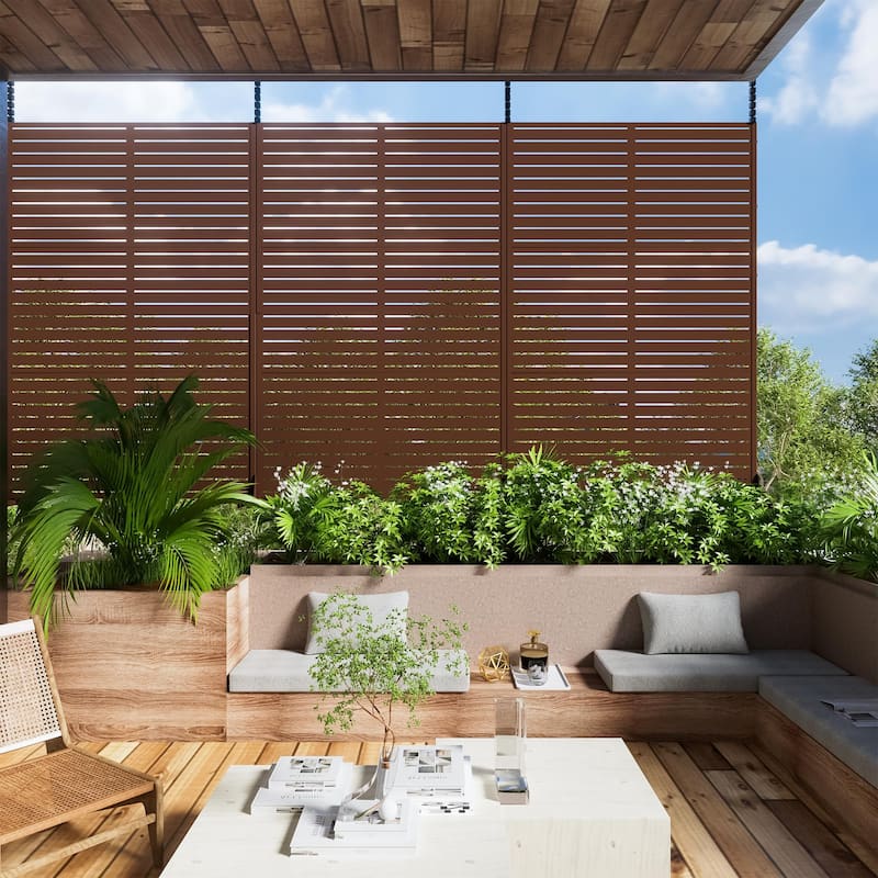 6 ft. H x 4 ft. Metal Privacy Screen Free Standing - 72*47