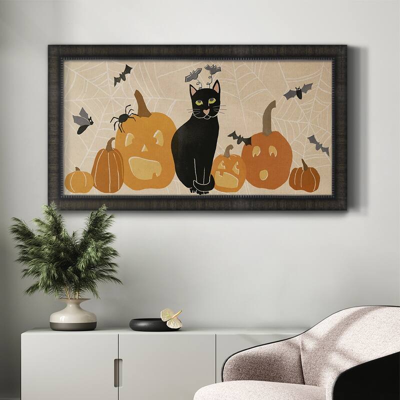Pumpkin Patch Cats Collection D Premium Framed Canvas- Ready to Hang