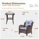 preview thumbnail 51 of 91, Outdoor Patio Furniture Set Brown Wicker Patio Conversation Seating Sets