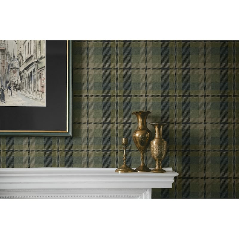 Harry & Grace Thornbury Tailored Plaid Peel and Stick Wallpaper